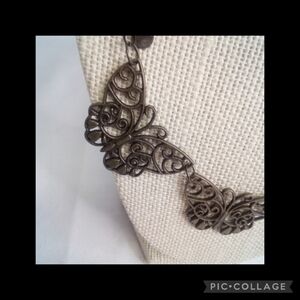 Bronze butterfly necklace
